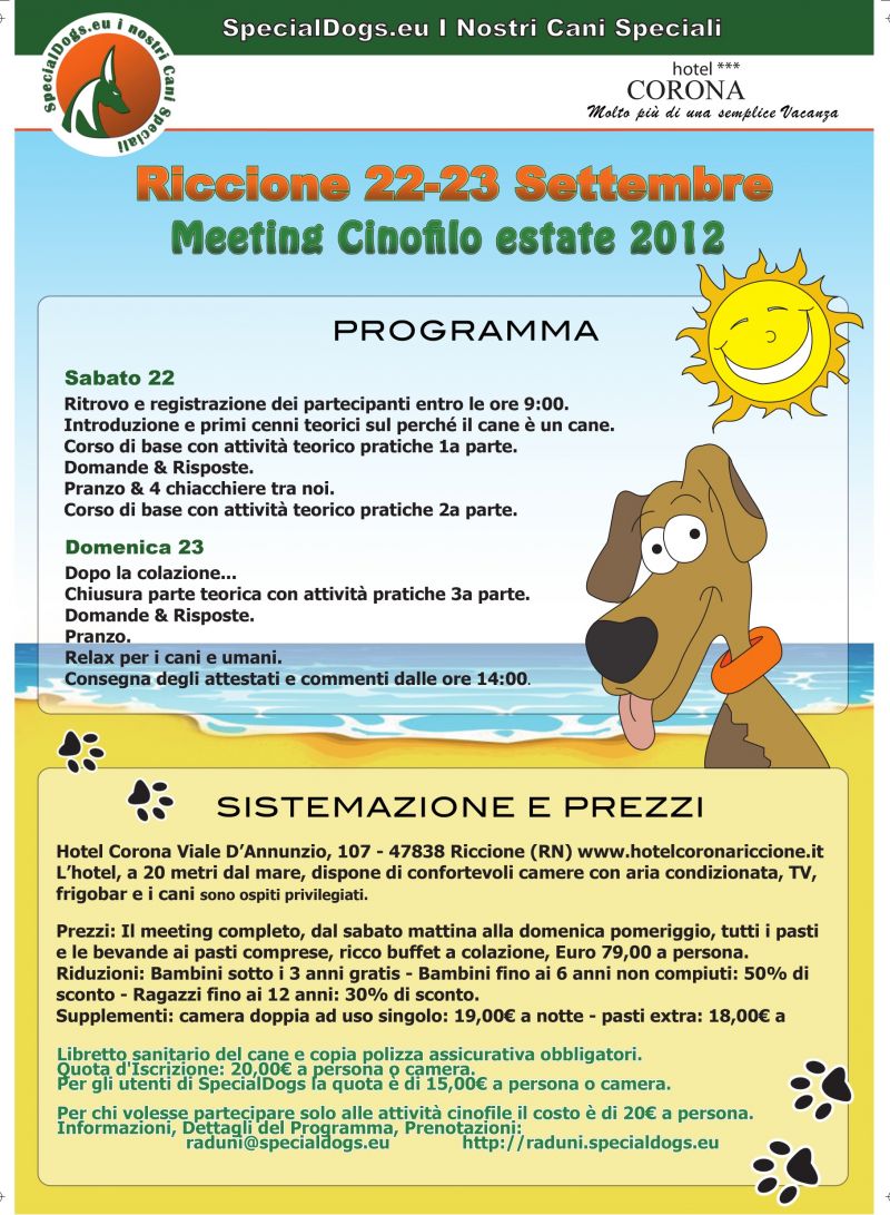 Meeting Cinofilo Riccione 22-23 settembre 2012