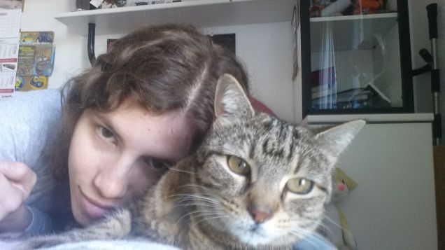 Io e Schizza appena sveglie