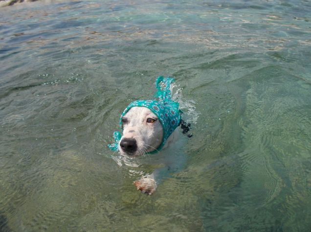 Io e la mia cuffietta da mare
