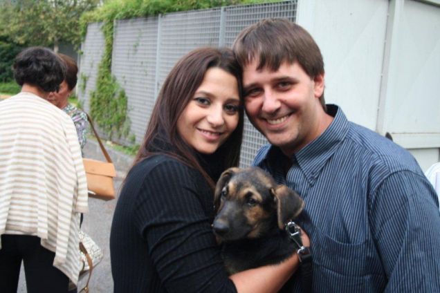 primo giorno con mamma e papà!