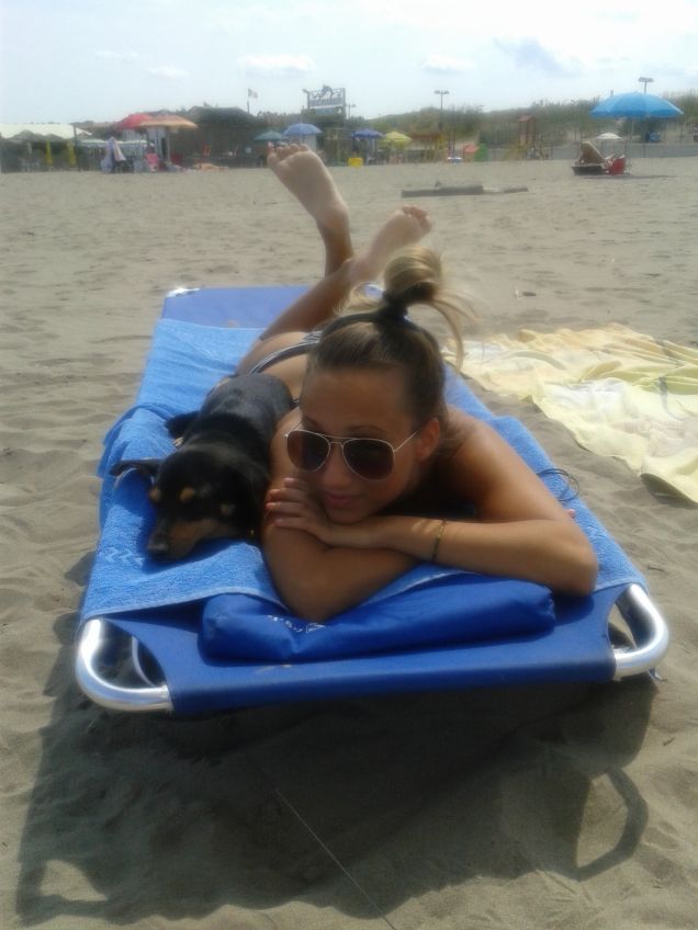 io e il mio Pongo al mare!