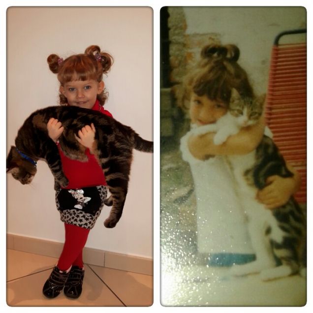 mamma figlia e gatti 