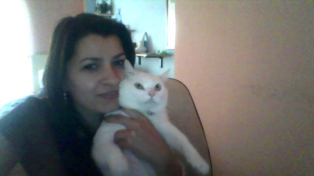 io con la mia  gattina SISSY 