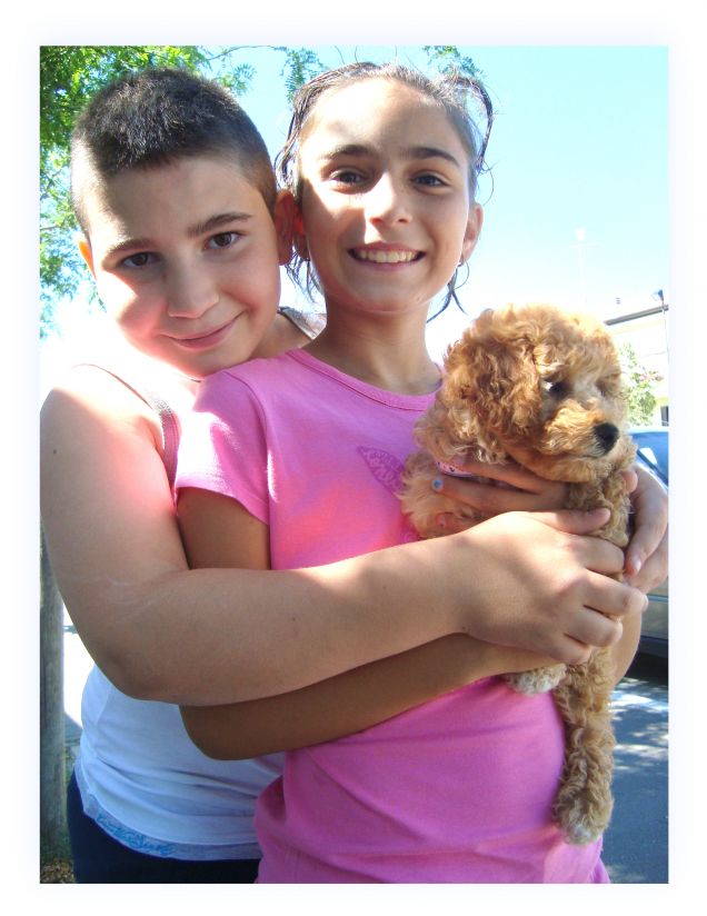 Con due dei miei fratellini ....