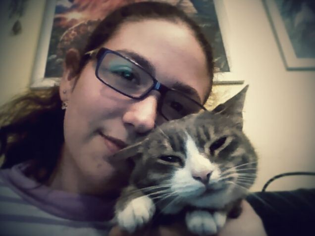 La mia tenera gatta Nebbia ed io