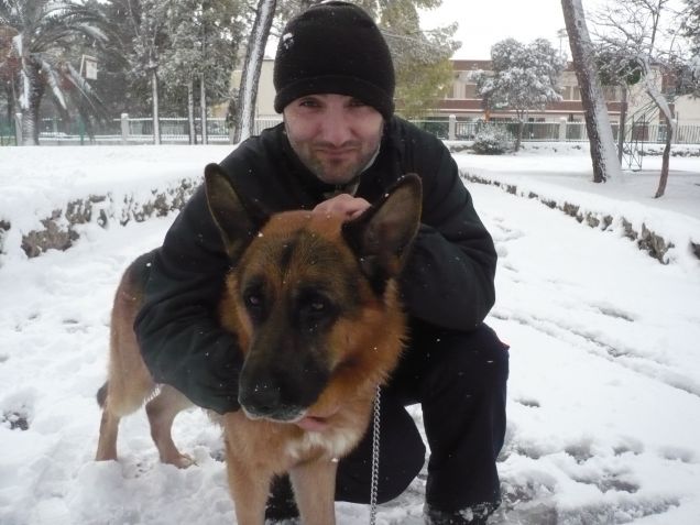 Pavel ed io sotto la neve