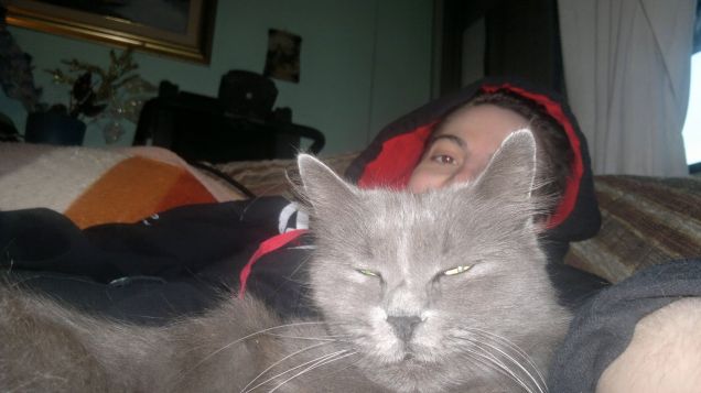 Io e Minny che ci riposiamo vicine vicine