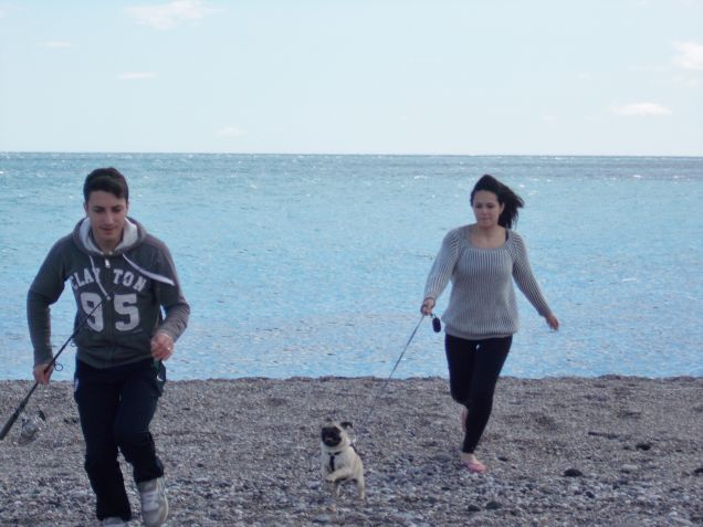 con mamma e papà al mare