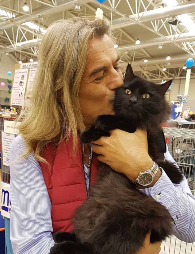 Omar con il Maestro Demo Morselli al Supercat Show