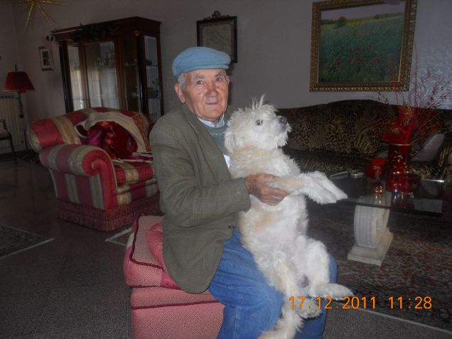 Lucky con il nonno