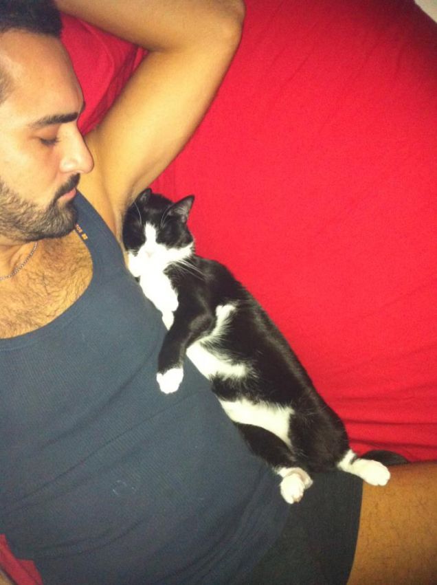 Ronfando con papà....